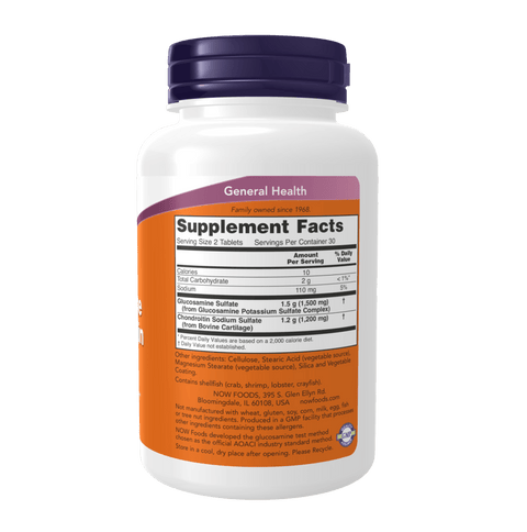 Now Glucosamine & Chondroitin Extra Strength 60 Tablets