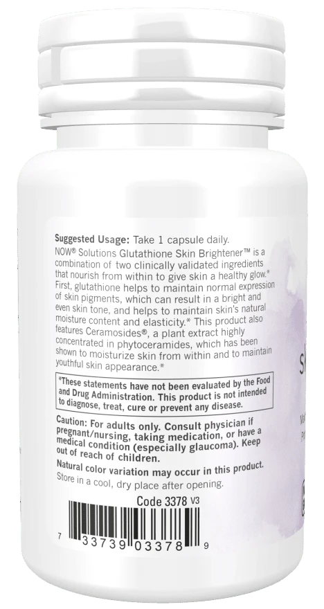 Now Glutathione Skin Brightener 30 caps