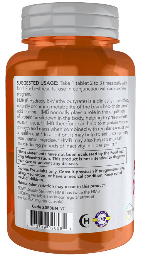NOW Sports HMB Double Strength 1000 mg