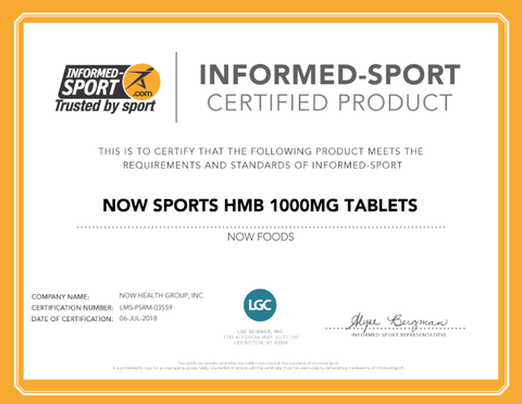 NOW Sports HMB Double Strength 1000 mg