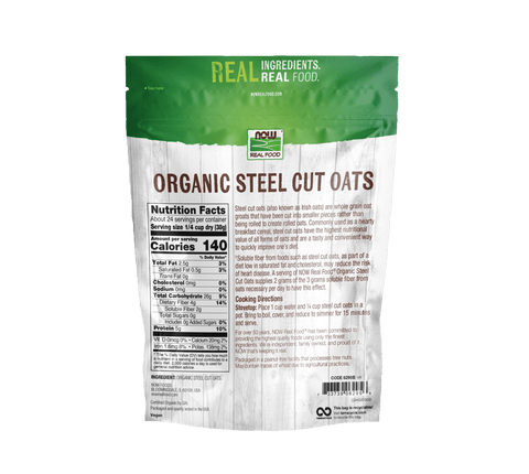 Now Steel Cut Oats Organic 2 Lbs