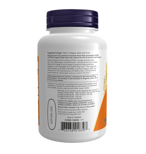 Now Super Omega 3-6-9 (90 Caps)