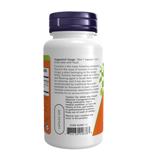 Now Turmeric Curcumin 60 Veg Capsules