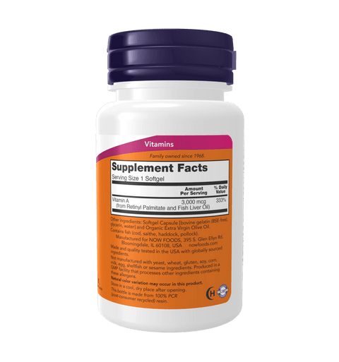 Now Vitamin-A 10000IU - 100 Softgels