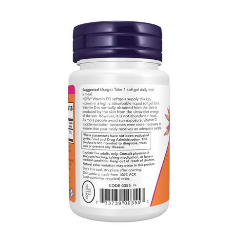 Now Vitamin D3 2000 IU - 180 Softgels