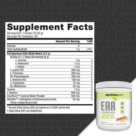 Nutrabio EAA Natural Powder
