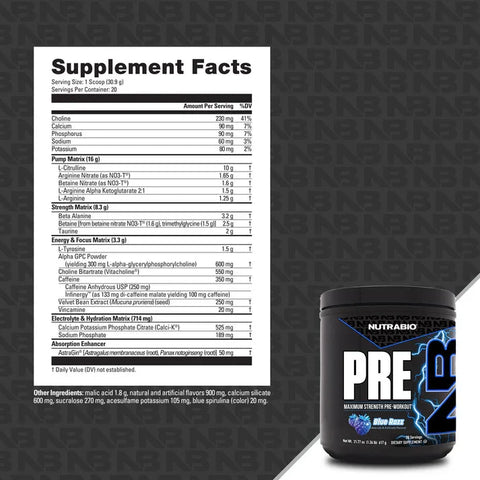 Nutrabio Pre- Workout