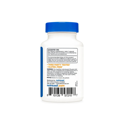 Nutricost Caffeine + L-Theanine - 30 Capsules