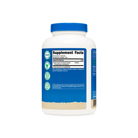 Nutricost Ceylon Cinnamon Organic 240 Capsules