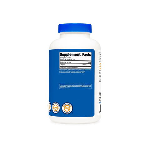 Nutricost L Arginine 1000 Mg - 150 tablets