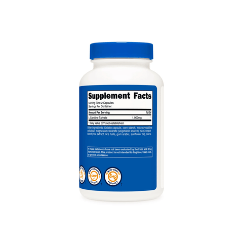Nutricost L-Carnitine Tartrate Capsules 1000 MG - 60 Capsules