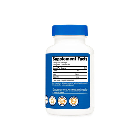Nutricost Zeaxanthin (with Lutein) -60 Softgels
