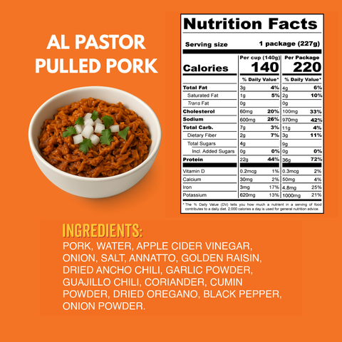 Al Pastor Pork – 36g Protein | Ready in 90 Seconds