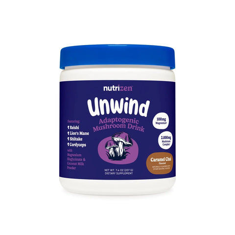 Nutrizen Unwind | Adaptogenic Mushroom Relaxation Drink with Magnesium