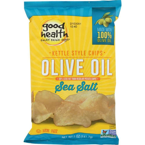 Kettle Style Olive Oil Sea Salt Crunchy Chips 5oz GOOD HEALTH