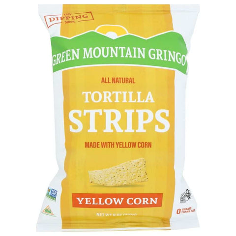 Yellow Corn Tortilla Strips 8oz Snacking GREEN MOUNTAIN GRINGO