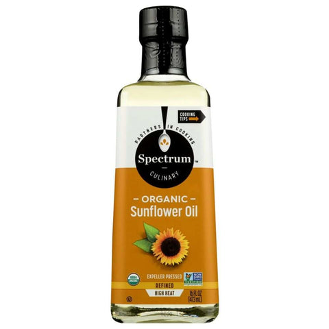 Organic High Oleic Sunflower Oil Refined Cooking Oil Spectrum NATURALS
