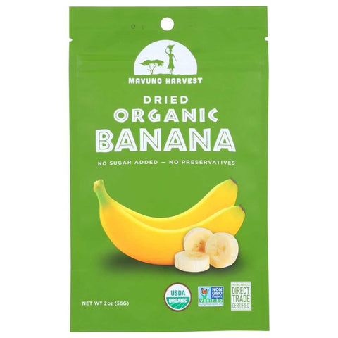Organic Dried Banana Natural Vegan Gluten-Free Snack MAVUNO HARVEST