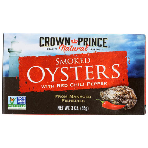 Smoked Oysters with Red Chili Pepper 3 oz CROWN PRINCE