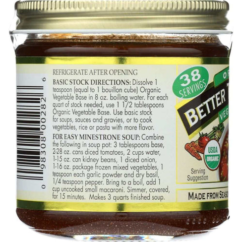 Organic Seasoned Vegetable Base 8 oz Better Than Bouillon