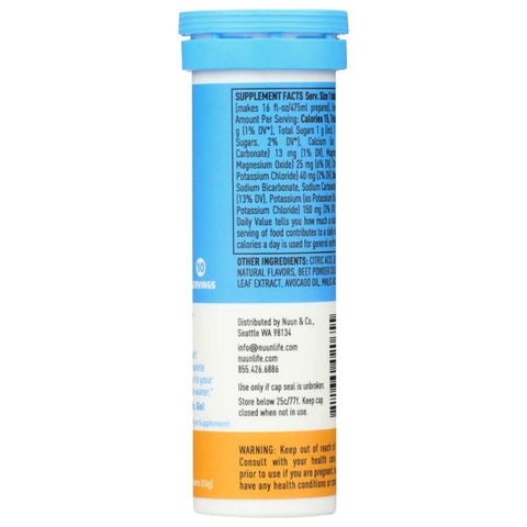 Hydrating Electrolyte Orange Tablets Sport NUUN
