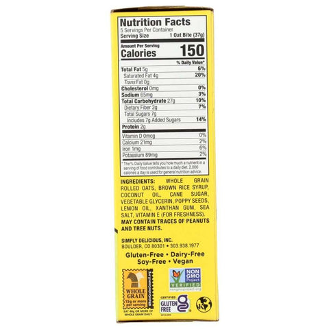 Lemon Poppyseed Key Attribute Oat Bars BOBO'S