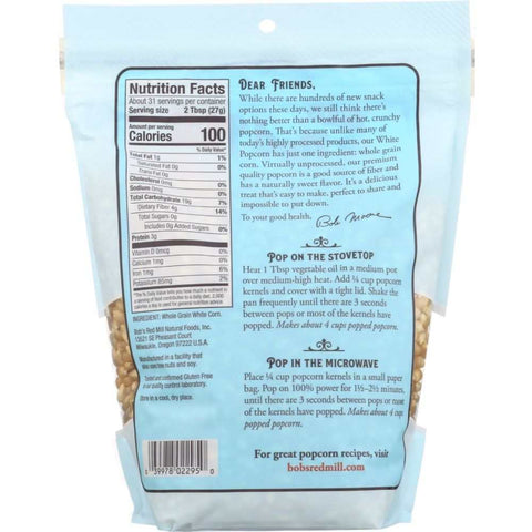 White Popcorn 30 oz Popcorn Bob's Red Mill