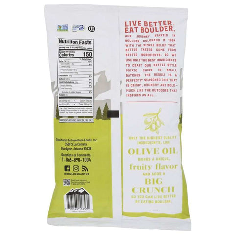 Olive Oil Classic Sea Salt Crunchy Kettle Chips 6.5oz BOULDER CANYON