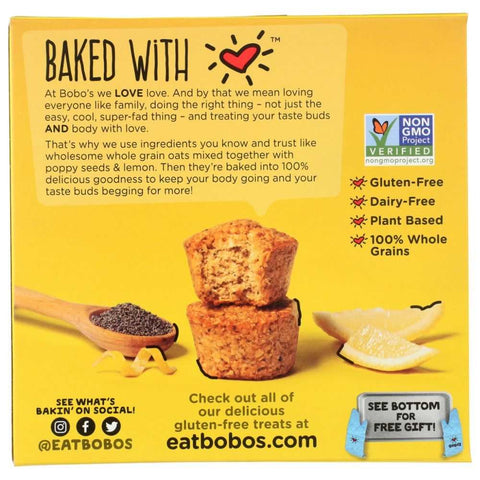 Lemon Poppyseed Key Attribute Oat Bars BOBO'S