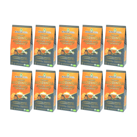 Organic Moringa Energy Tea - Orange Passionfruit - Natural Coffee Alternative
