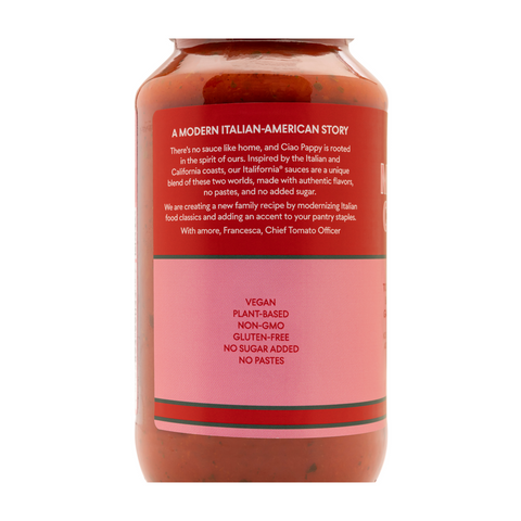 Ciao Pappy Marinara Classico Tomato Basil Garlic Sauce 12 Bottles Case