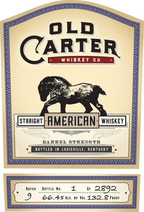 Old Carter Whiskey Co. Batch 9 66.4% ABV Straight American Whiskey 750ML