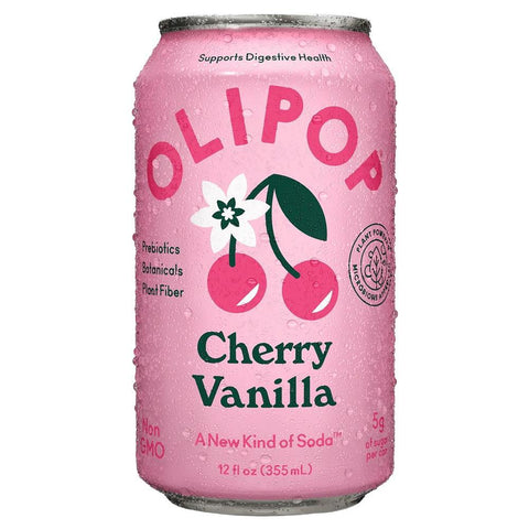 Cherry Vanilla Soda Carbonated Beverage OLIPOP