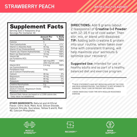Optimum Nutrition Creatine +- Enhanced 3 in 1 Formula