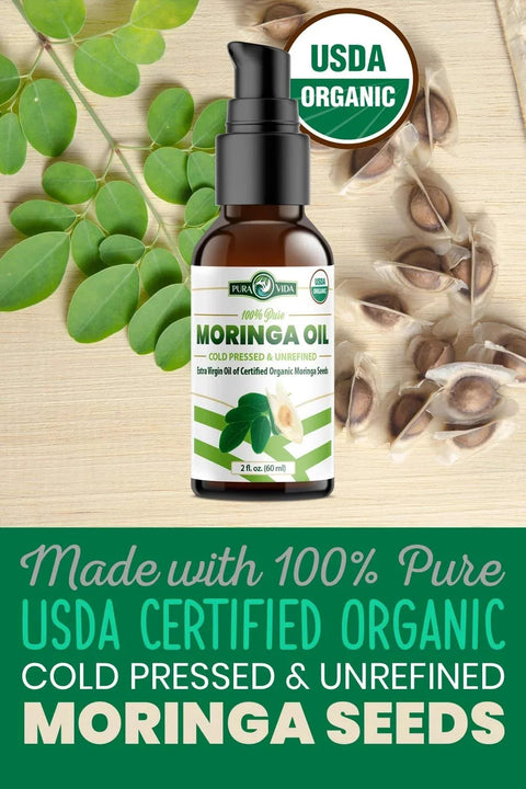 Organic Moringa Seed Oil Single Origin 2oz/4oz Pura Vida