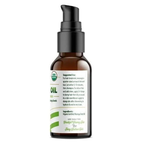 Organic Moringa Seed Oil Single Origin 2oz/4oz Pura Vida