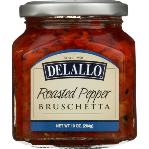 Roasted Pepper Bruschetta 10 oz Italian Appetizer DeLallo