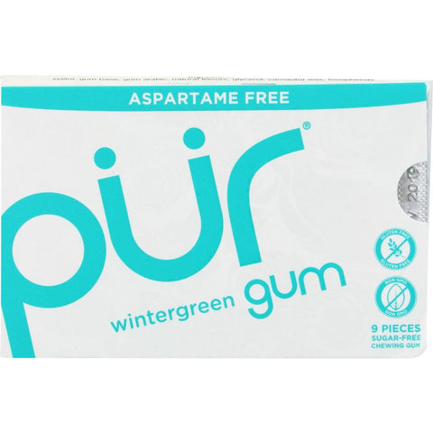 Wintergreen Gum Aspartame Free 9 pc Blister Tray PUR