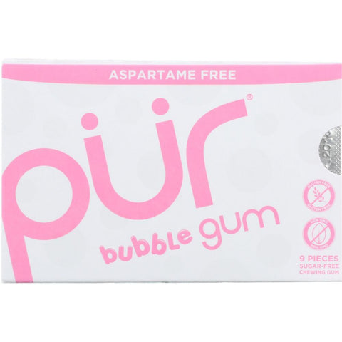 Bubblegum Flavor Aspartame Free Sugar Free Gum 9 pc PUR