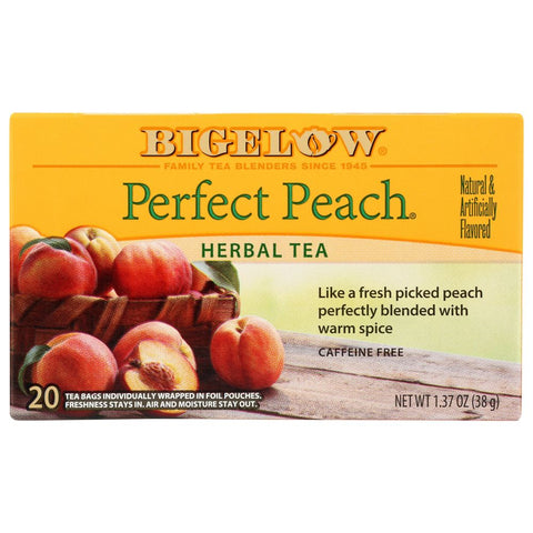 Perfect Peach Herbal Tea 20 Bag Pack Bigelow