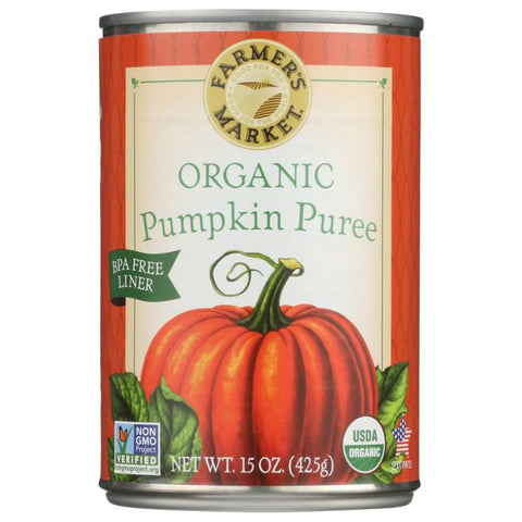 Organic Pumpkin Puree 15 oz Puree Farmers Market Foods