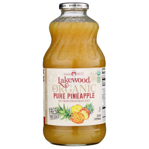 Organic Pure Pineapple Juice 32 oz Bottle Lakewood
