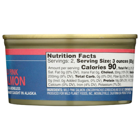 Wild Pink Salmon Wild-Caught Canned Fish 6 oz Wild Planet