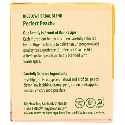 Perfect Peach Herbal Tea 20 Bag Pack Bigelow