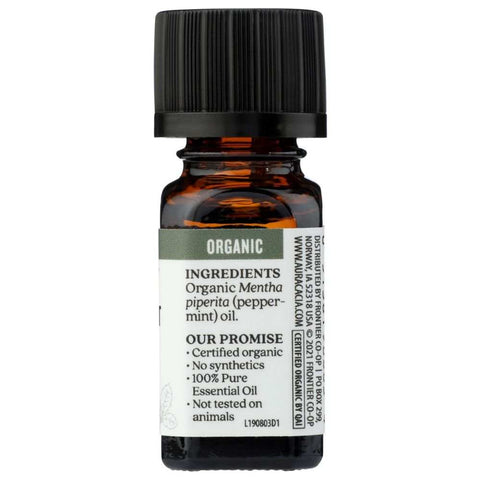 Organic Peppermint Cooling Essential Oil 0.25 oz Aura Cacia
