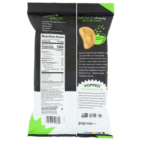 Sour Cream and Onion Potato Chips 5 oz POPCHIPS