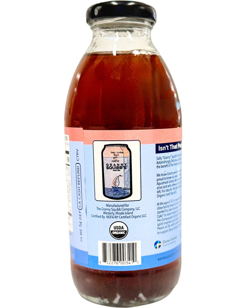 Porter's Peach Sweetened Organic Iced Tea Bottle 12x16oz Granny Squibbs