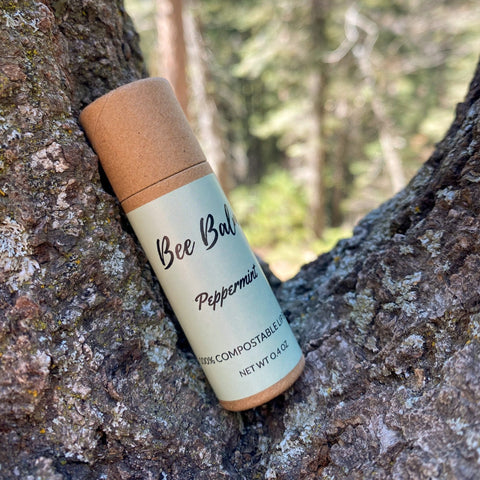 Peppermint Lip Balm Bee Balm 0.4 oz Tube