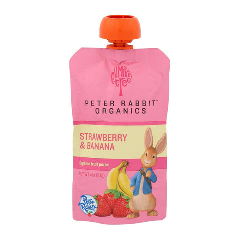 Strawberry & Banana Baby Pouch 4OZ Peter Rabbit Organics