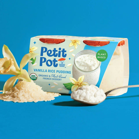 Petit Pot Organic Plant-Based Rice Pudding French Dessert 2-Jar Packs Wholesale